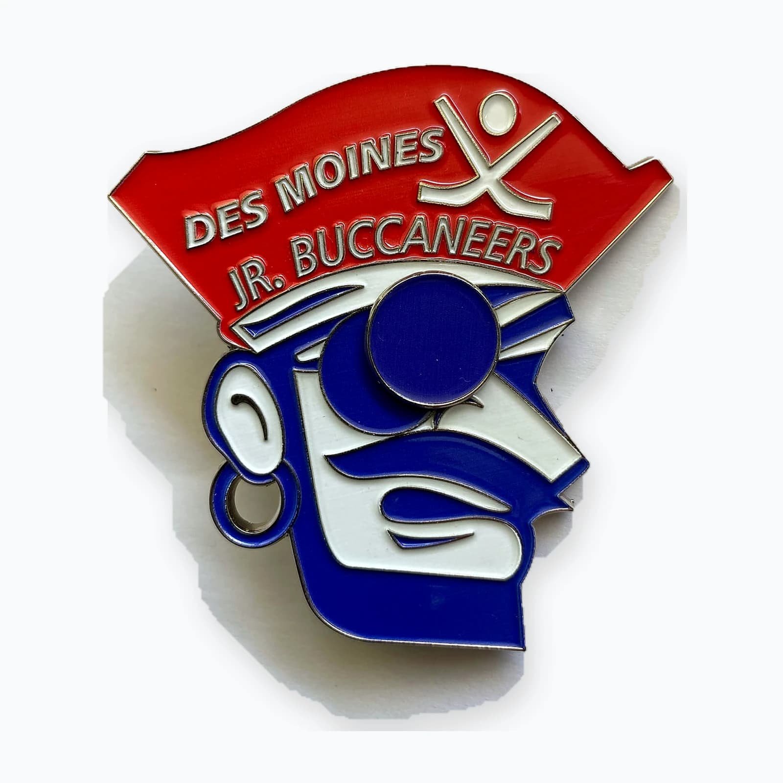 A Des Moines Jr Buccaneers trading pin